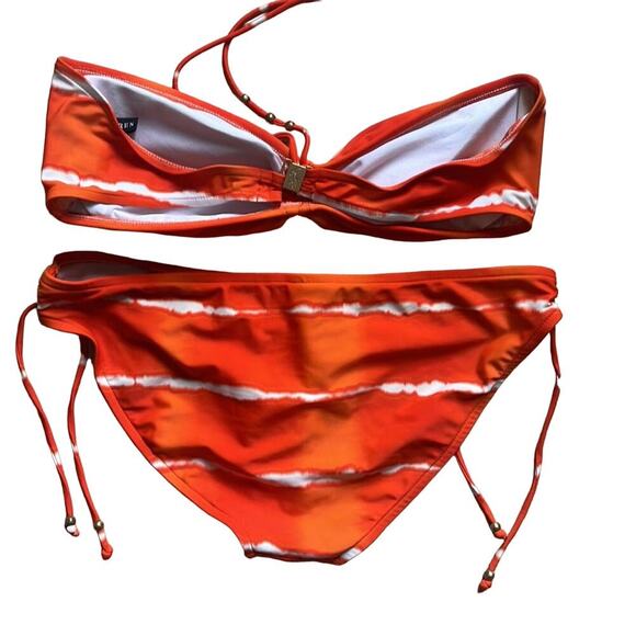 Ralph Lauren Orange Tie-Dye Bikini Top and Bottom Size L - Picture 2 of 4